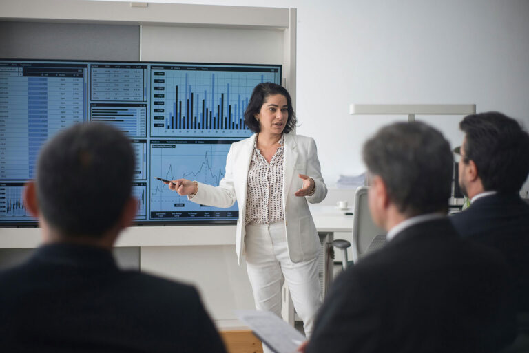 presenter in a meeting