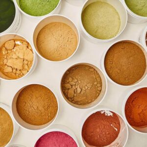 closeup of multi color ingredients