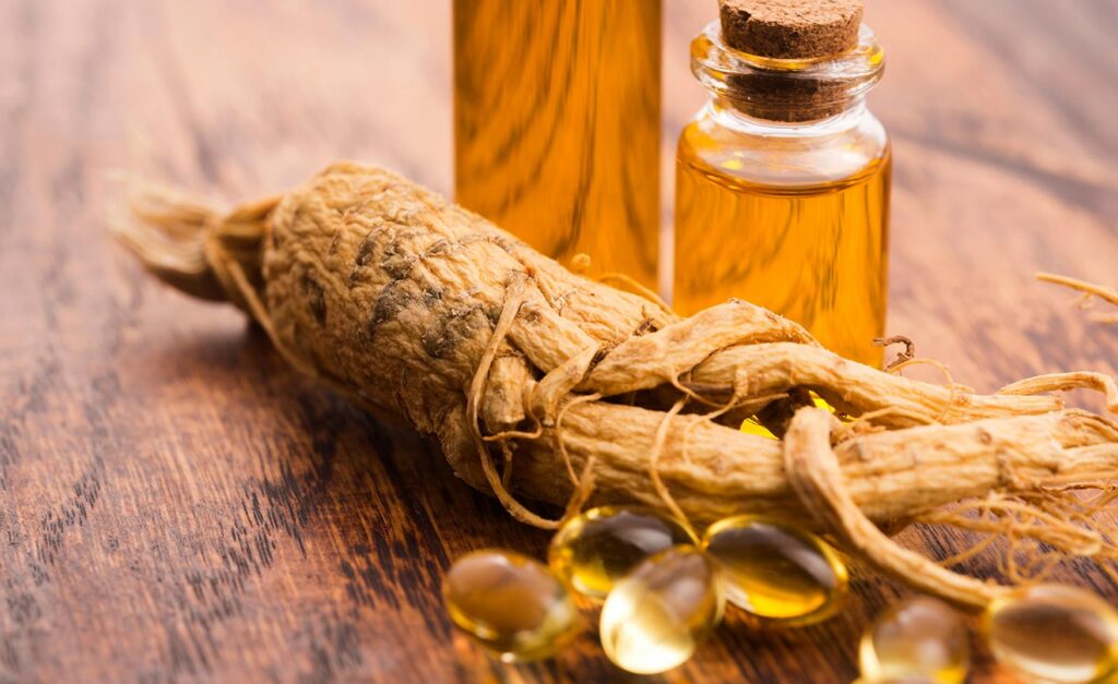 gold liquid supplement in a bottle
